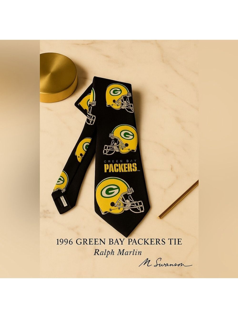 Vintage 1996 Green Bay Packers Helmet Tie – Ralph Marlin & Co. NFL Licensed